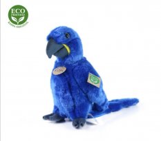 Plyšový papagáj Ara Hyacintová, stojaci , 23 cm, ECO-FRIENDLY